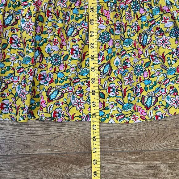 Boden Voop Cotton Tiered Dress Floral Yellow Women's Size UK 8R US 4R - Picture 4 of 12